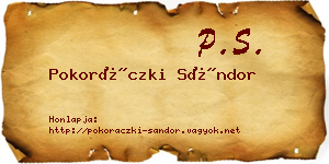 Pokoráczki Sándor névjegykártya
